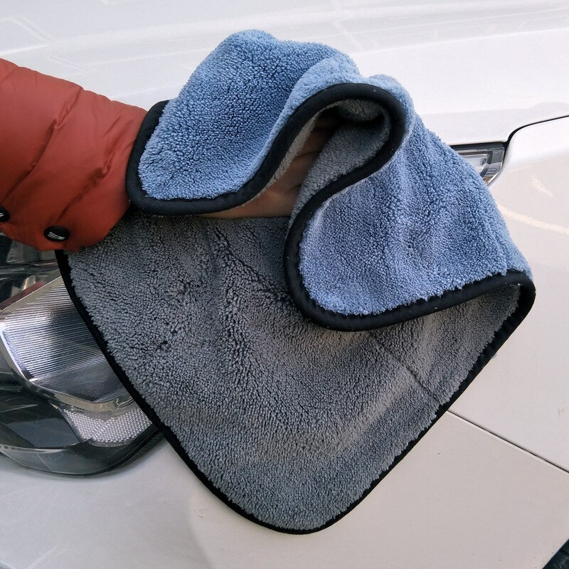 Bedste auto detalje mikrofiber bil rengøring tørring håndklæder hurtig tørre bil bil vask håndklæder: Blå