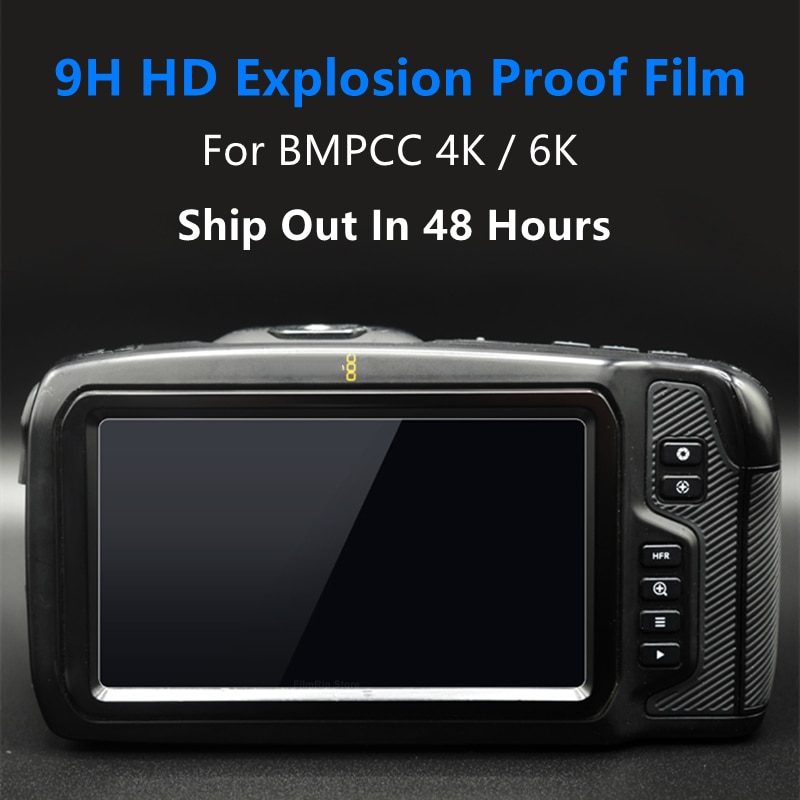 2PCS BMPCC 6K Camera Original 9H Camera Tempered Glass LCD Screen Protector for Blackmagic Pocket Cinema Camera 6K