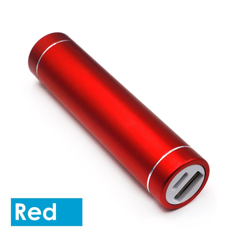 Draagbare Power Bank Doos 18650 Li-Ion Batterij Oplader Blank Shell Voor Mobiele Telefoon Tablet Elektronica Externe Usb Power Bank Case: Red