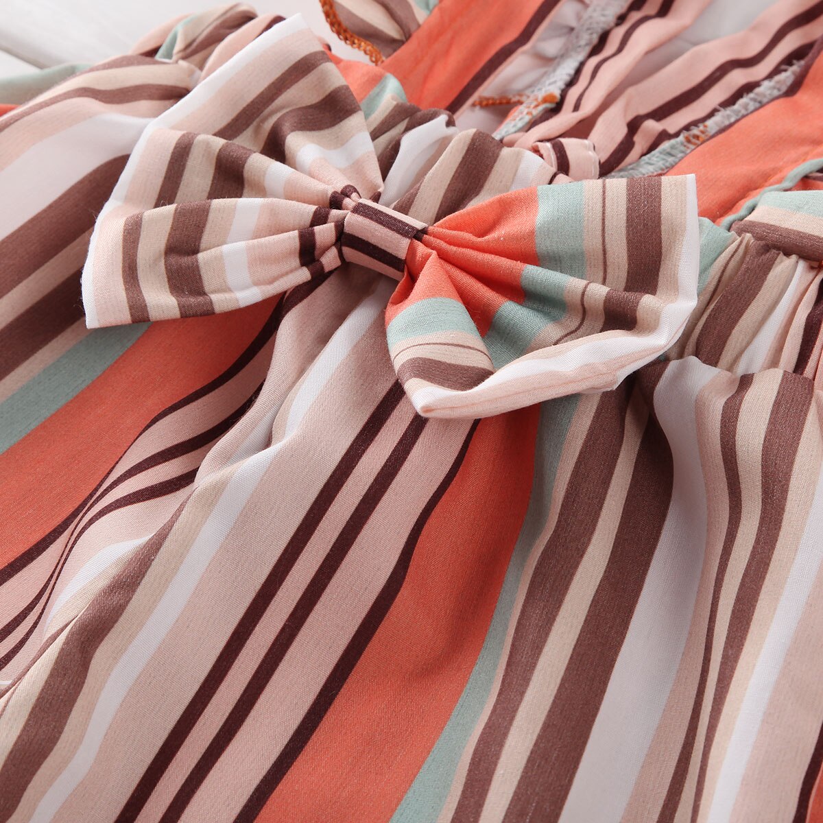 Newest Summer Clothes Toddler Baby Kids Girls Clothes Stripe Romper Bib Pants Ruffle Overalls Colorful Rainbow Jumpsuit