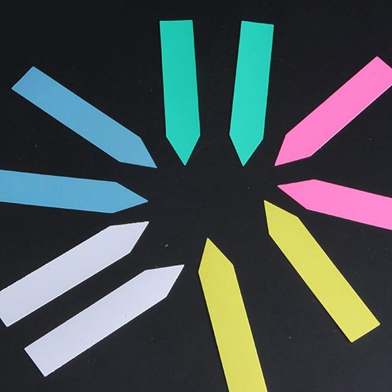 100 Pieces Reusable PVC Plants Label Fruit Tree Garden Flower Seedling Sign Label Tools Plastic Pot Classification R6X8