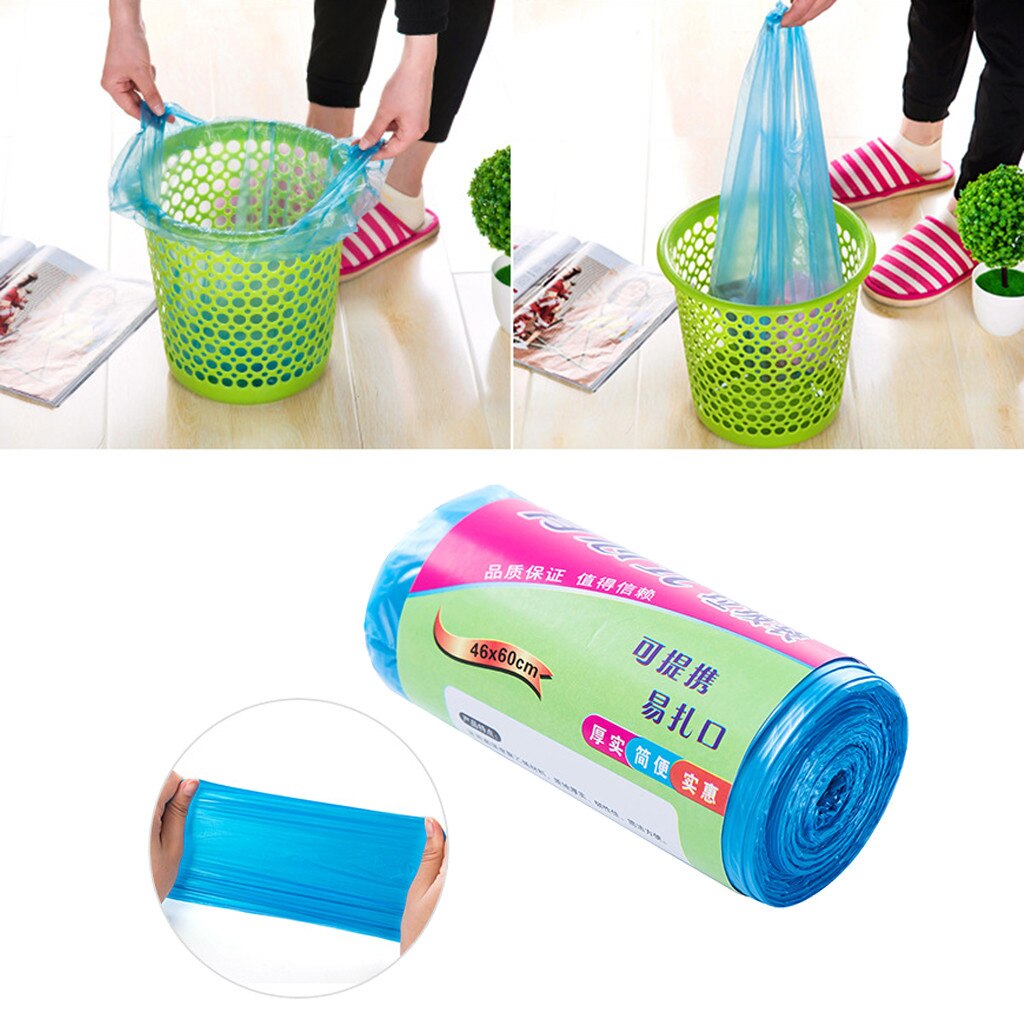 Vest-type Large Garbage Bag Thick Roll Disposable Plastic Bag Household Rubbish Bags Plastic Trash Bag Kitchen Tools 20 pcs