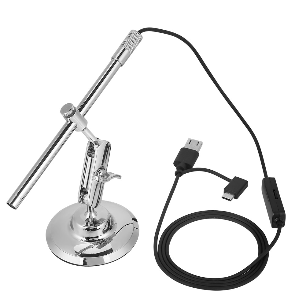 1pc 200X 8-LED Mikroskop 720P Kamera Lupe USB/Mikro USB Für Ducation Computer/praktisch labor Metall Halterung Ständer