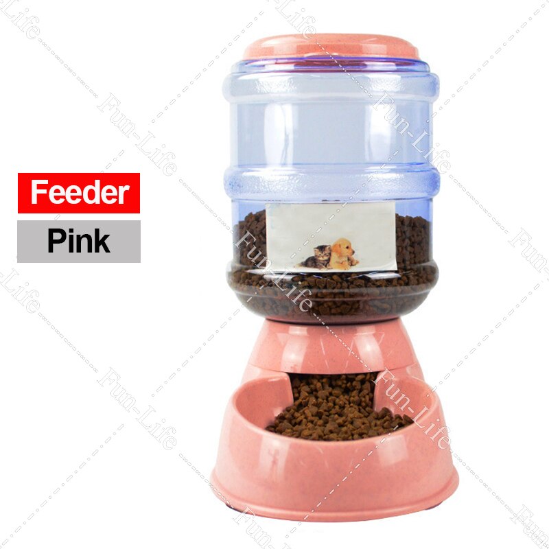 Automatische drinkbakken voor huisdieren, katten en honden, 3.8l voerbakken, drinkbakken voor huisdieren, voerbak voor huisdieren, waterbak voor huisdieren, automatische drinkbakken voor honden: Roze-feeder
