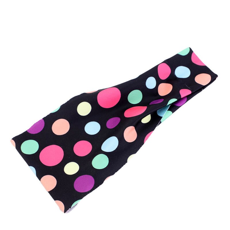 Bohemia print wide stretch kvinder hår caps hovedbeklædning hovedbeklædning turban hovedbeklædning bandage hår bandana hår styling tilbehør: Type 3
