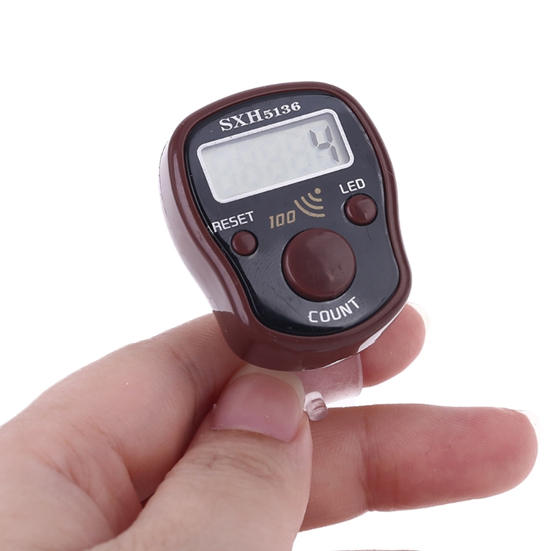 LED Finger Zähler Digitale Elektronische Zähler Runde Spur Handheld Clicker mit Ring Ziffern Anzeige Manuelle Dekompression Werkzeug