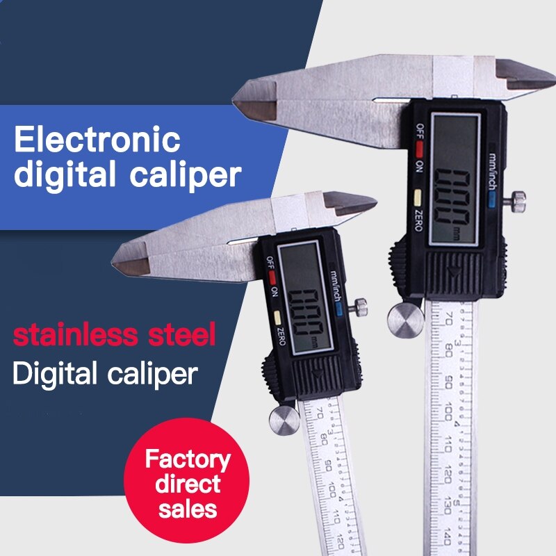Digital Vernier Caliper 6 8 12Inch 150 200 300mm Stainless Steel Electronic Caliper Micrometer Depth Measuring Tools