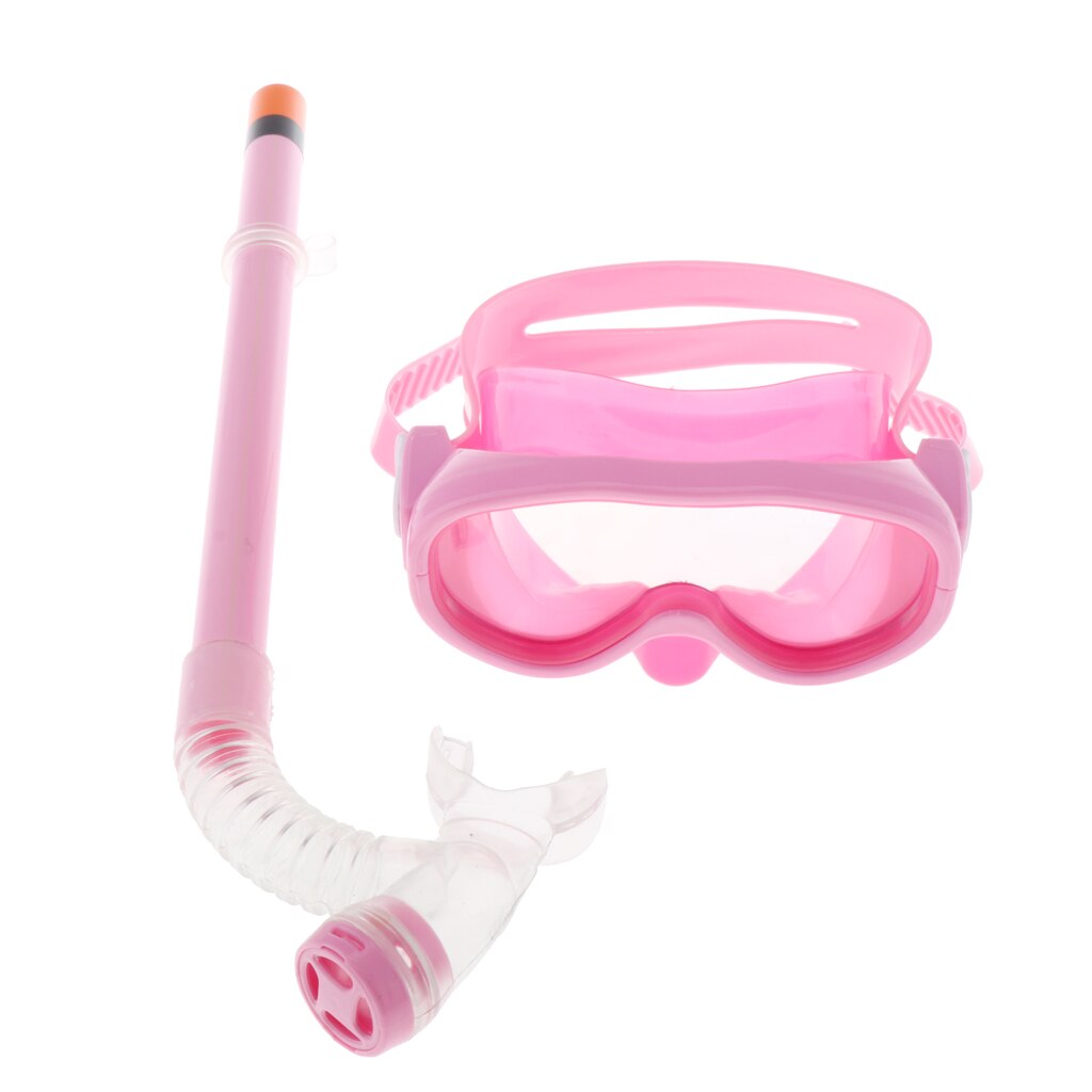 Kind Zwemmen Anti-Fog Bril Kids Duiken Masker & Ontluchter Pijp Onderwater Camera Duikbril Scuba Snorkel Zwembril: Pink 140x75mm