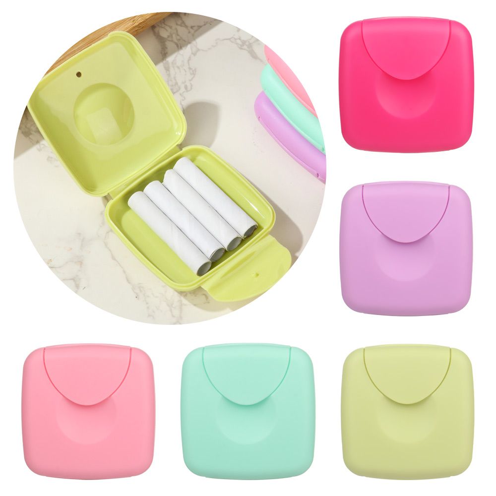 Cajas de almacenamiento de tampones de gran capacidad, organizador de astillas de algodón, contenedor de tampones, cajas de jabón, suministros de viaje, de plástico portátil