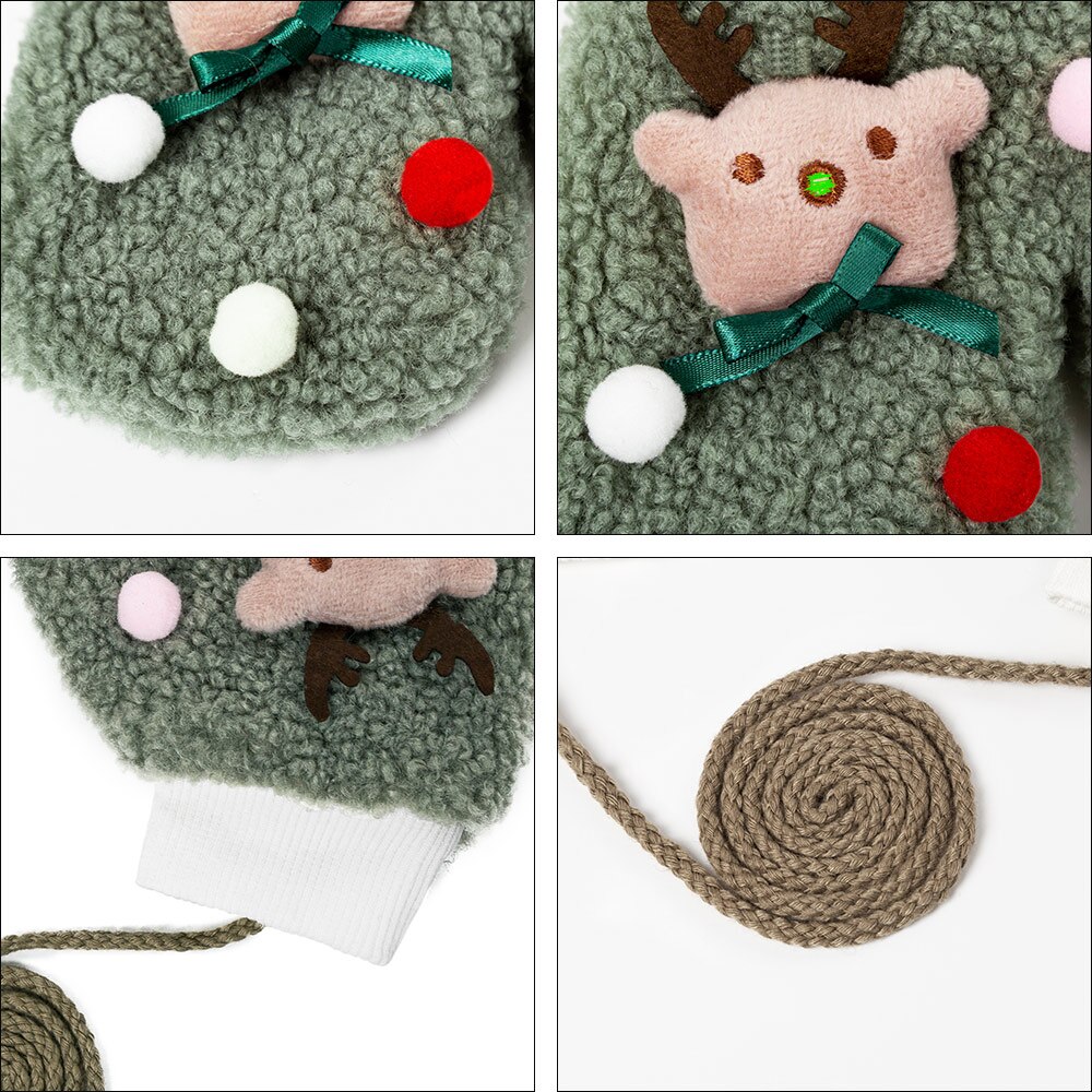 Molixinyu inverno bebê luvas para meninas e meninos bonito dos desenhos animados crianças luvas engrossar luvas quentes de malha algodão crianças luvas