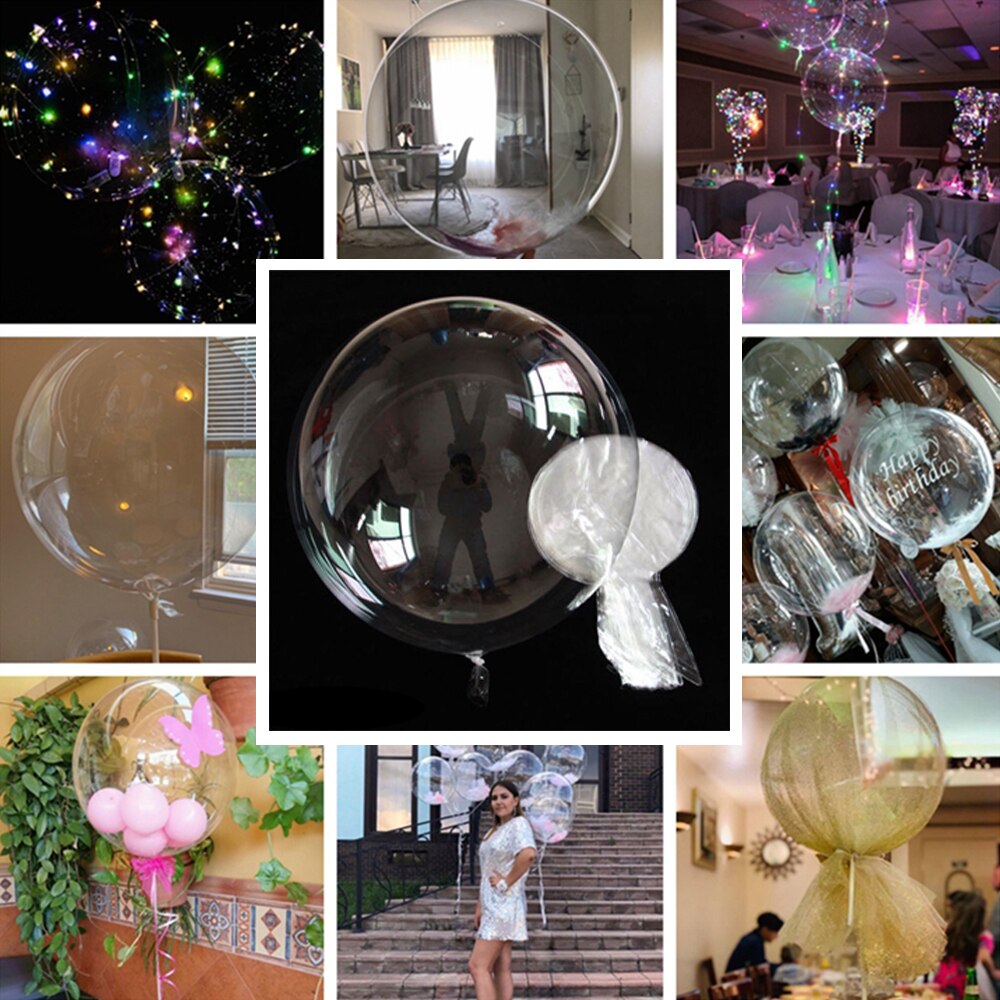 1pc Pvc Transparent Bubble Ballon Inflatable Bobo Balloons For Wedding Birthday Party Decorations Helium Balloons 10-36inch