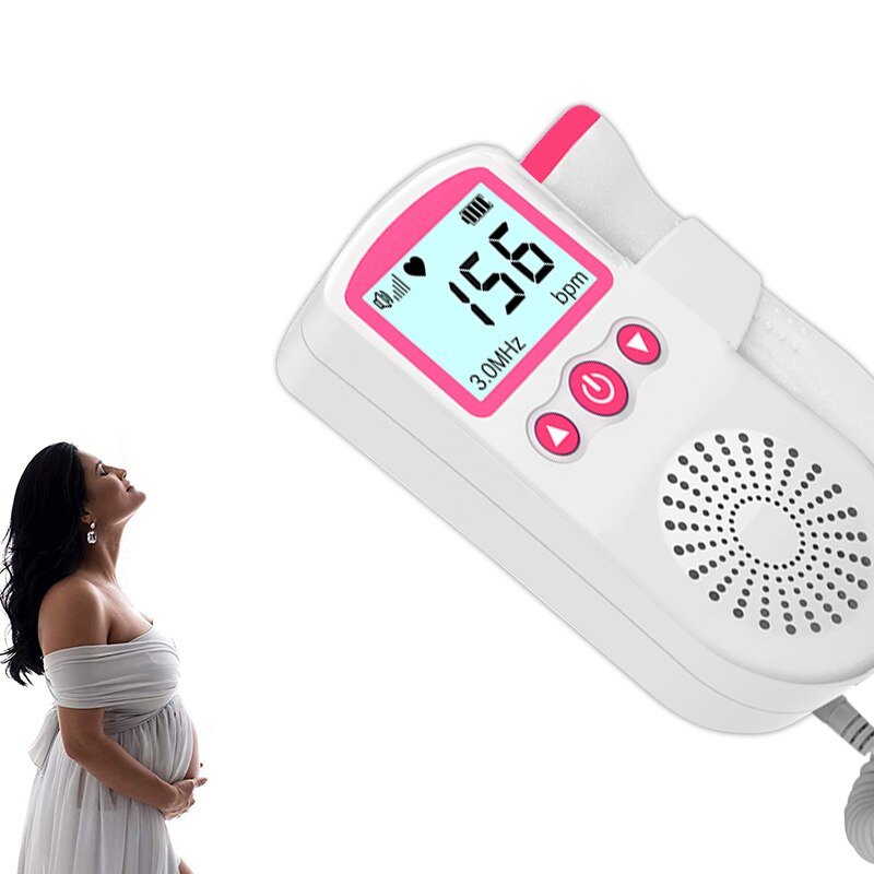 Dynamische Curve Display 3.0Mhz Doppler Foetale Hartslagmeter Voor Zwangere Vrouwen Zwangerschap Baby Foetale Geluid Hartslagmeter