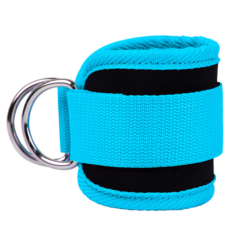 Correas de tobillo para gimnasio, puños acolchados de neopreno ajustables con doble anillo en D, soporte de entrenamiento para piernas y peso del tobillo, abductores de seguridad deportivos