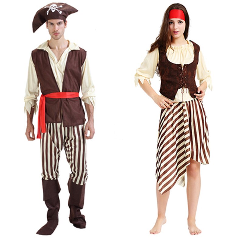 Halloween Male Captain Jack Sparrow Costume Pirate Vicedeal 6161