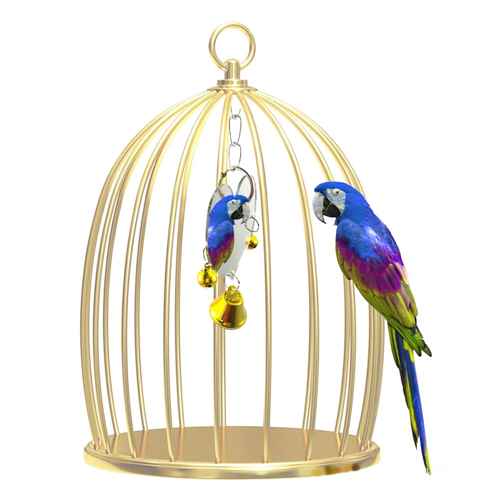 Espejo de juguete para mascotas de 8 estilos, divertido para juguete cacatúas, loros, juguetes pequeños de pájaros y loros, loro mascota accesorios para escalar