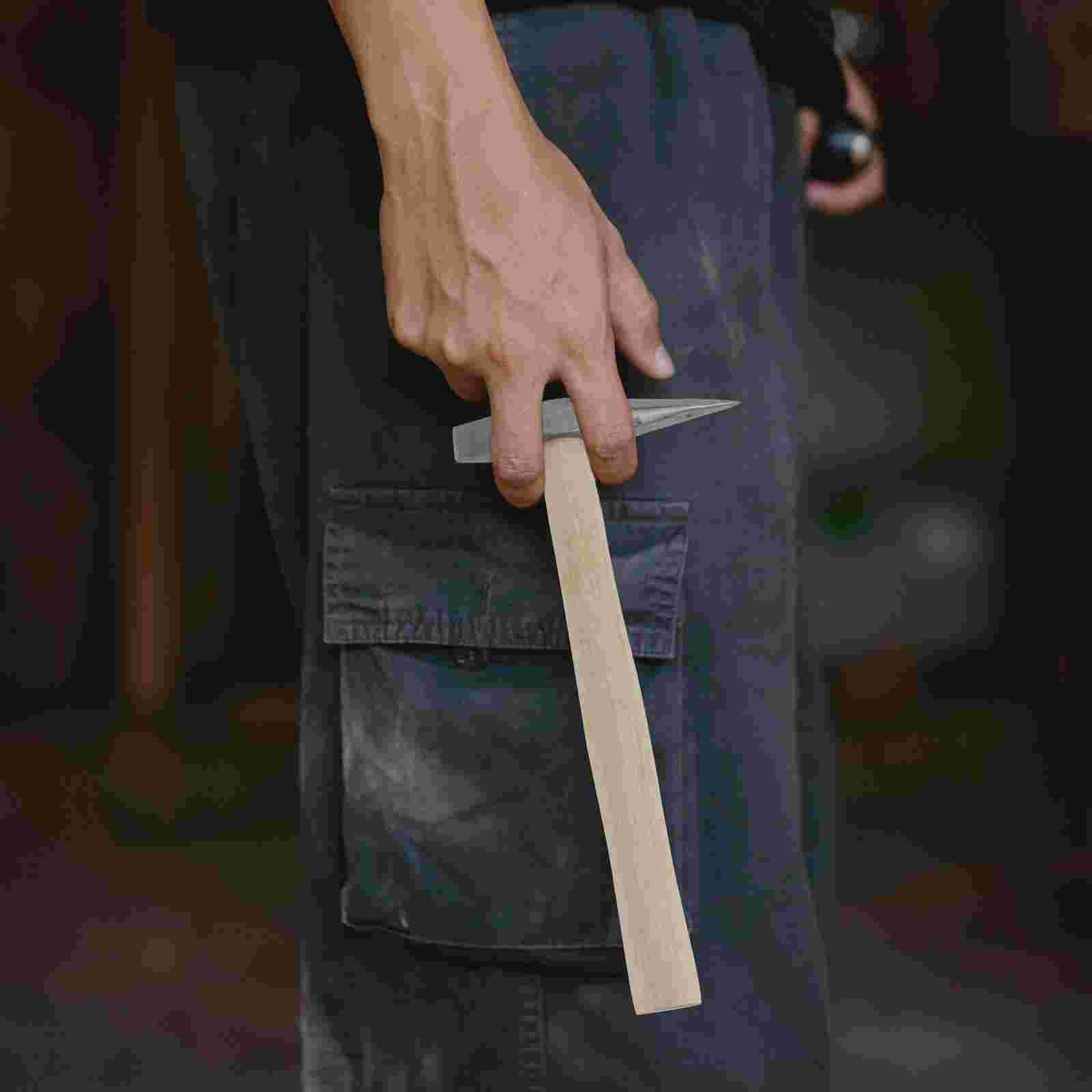 1pc Wood Handle Hammer Welding Hammer Slag Hammer Outdoor Disassembly Tool