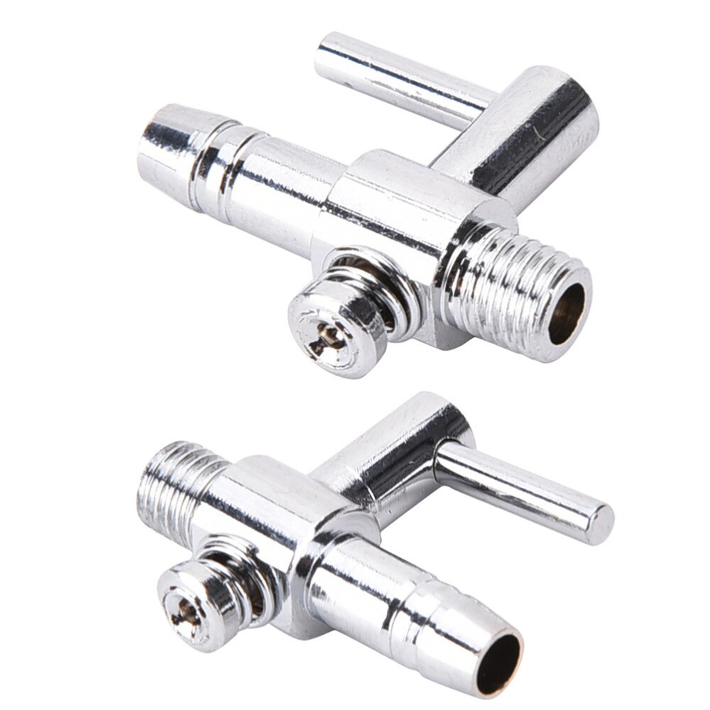 Valves Thread Stainless Steel Aquarium Air Flow Distributor Lever Control Valve