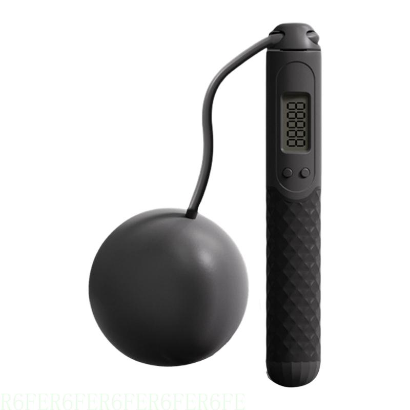 R6FE Ropeless Jump Rope Digital Jump Rope With Counter Indoor Jumping Rope Equipment for Women Men Adult Kids: black
