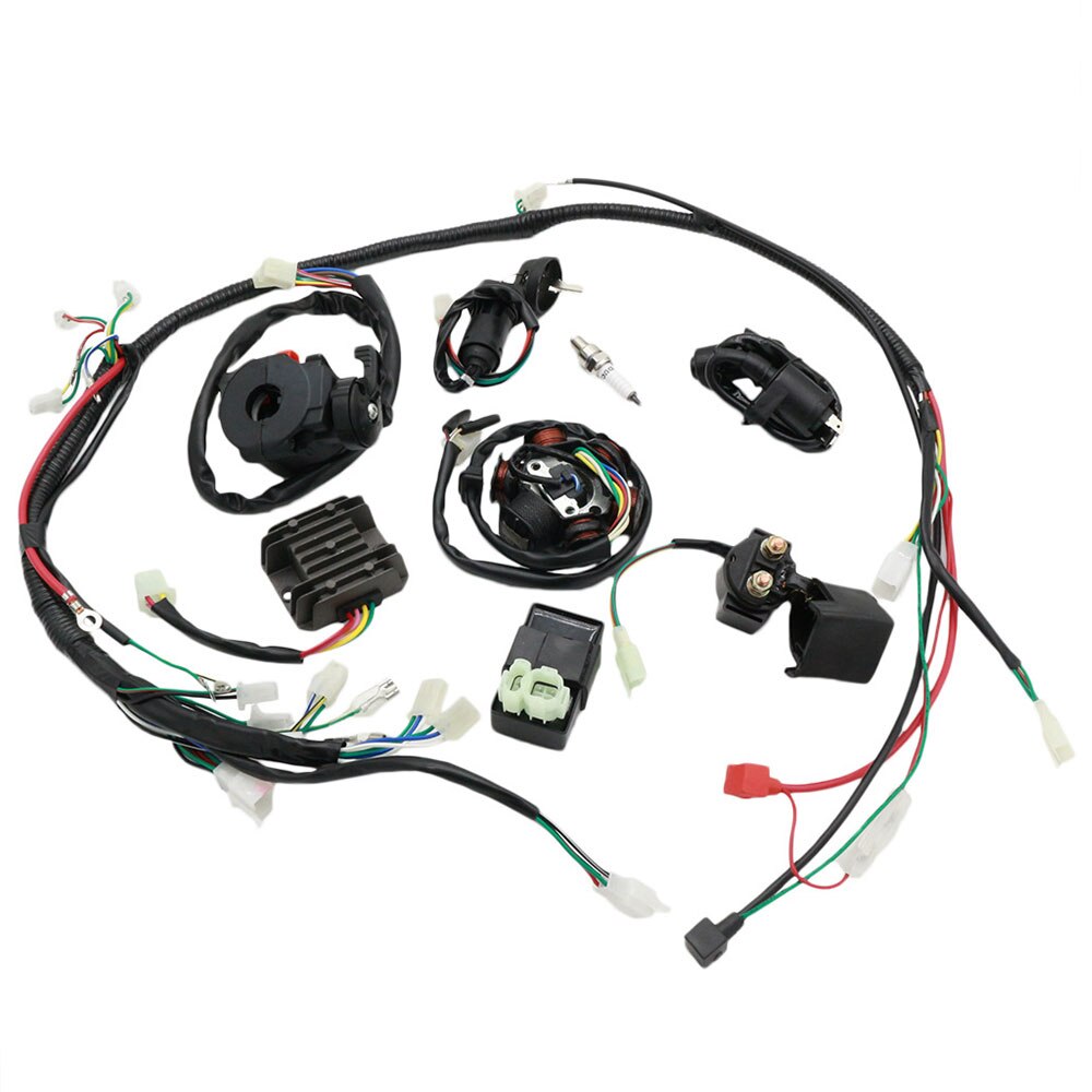Wiring Harness kit Electrics Wire Loom Assembly For GY6 4-Stroke Zongshen Lifan 125cc 150cc Pit Bike Scooter ATV Quad