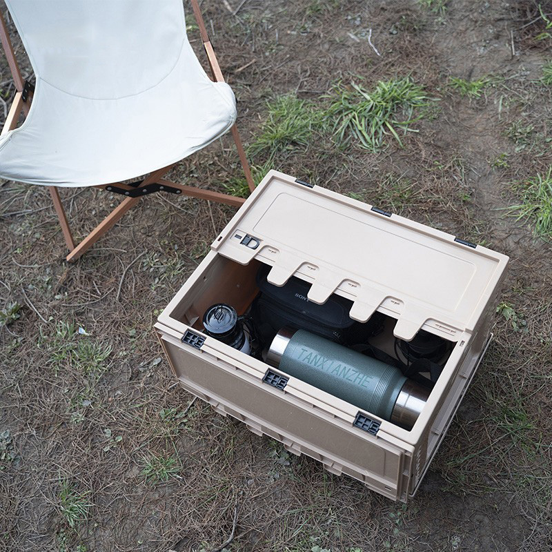 60L Large Capacity Folding Storage Box Outdoor Camping Folding Folding Furniture Collapsible Car Trunk Car Food Container