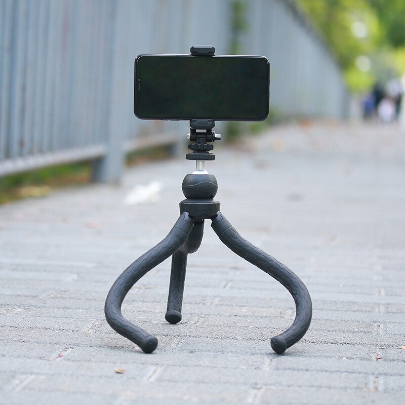 Travel Outdoor Octopus Tripod Mini Bracket Stand Flexible Tripod with Ballhead Phone Mount for Smartphone DSLR Camera Gopro