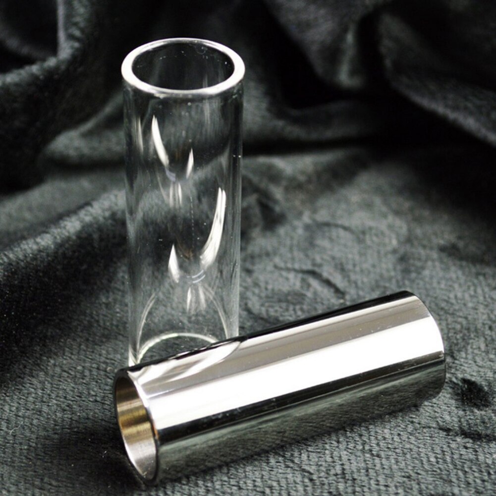 60mm Glass Chrome Plated Blues Guitar Finger Slider Highly Polished Electric Guitar Slide Guitar Accessories