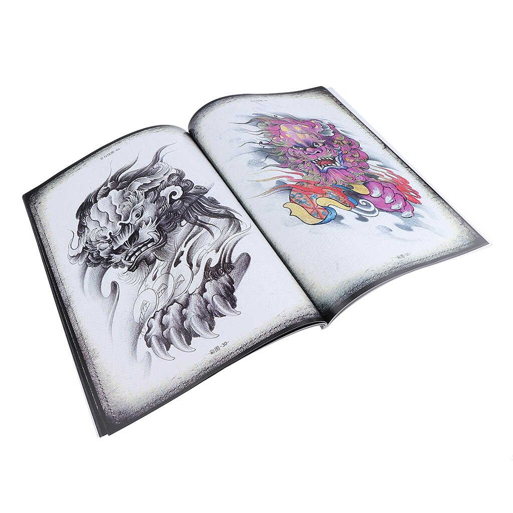 MagiDeal China Style Traditional Drawing Tattoos Flash Reference Book