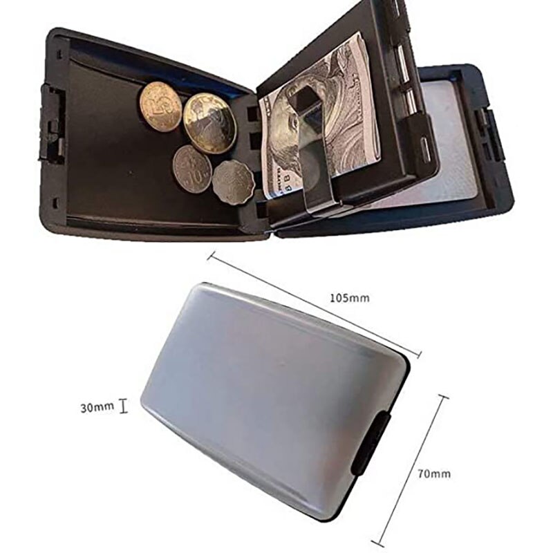 Monedero de aluminio con bloqueo RFID para hombre – Grandado