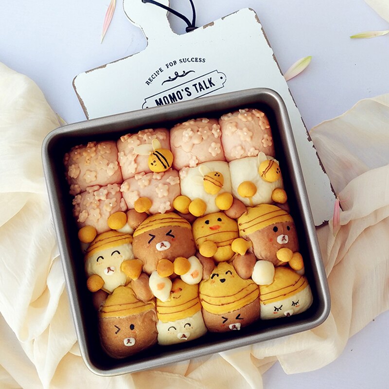 1set Aluminum Alloy Square Cake Mould Cake Baking Pan Pudding Cheesecake Mold Set with Removable Bottom