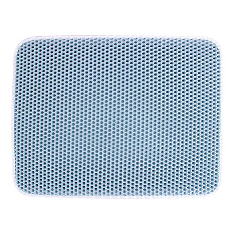 Katzenstreu Tablett matt Wasserdicht EVA Doppel Schicht Katze Selbst Reinigung Sandkasten Pad nicht Unterhose Haustier Wurf Kasten matt Für katze Wc: Blau / 30x30cm