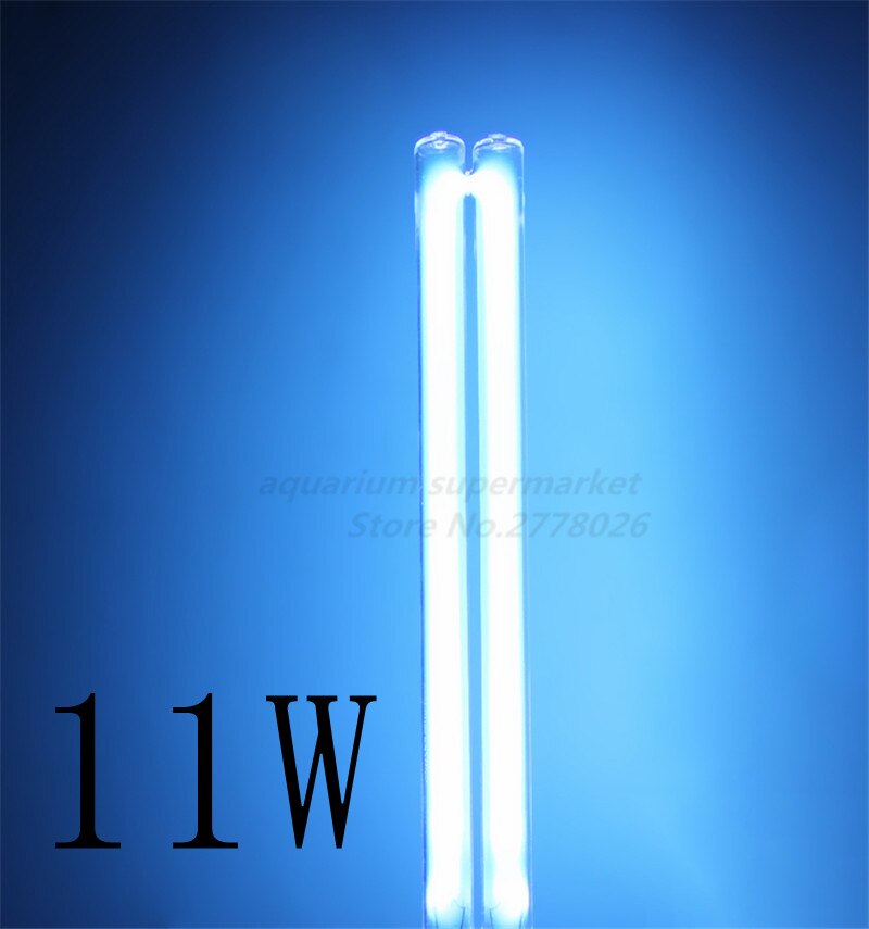 JEBO UV Sterilizer Water Filter Light Tube Replacement 2-pin G23 Base Linear Twin Tube UV-C Germicidal Ultraviolet Light Tube: 11W