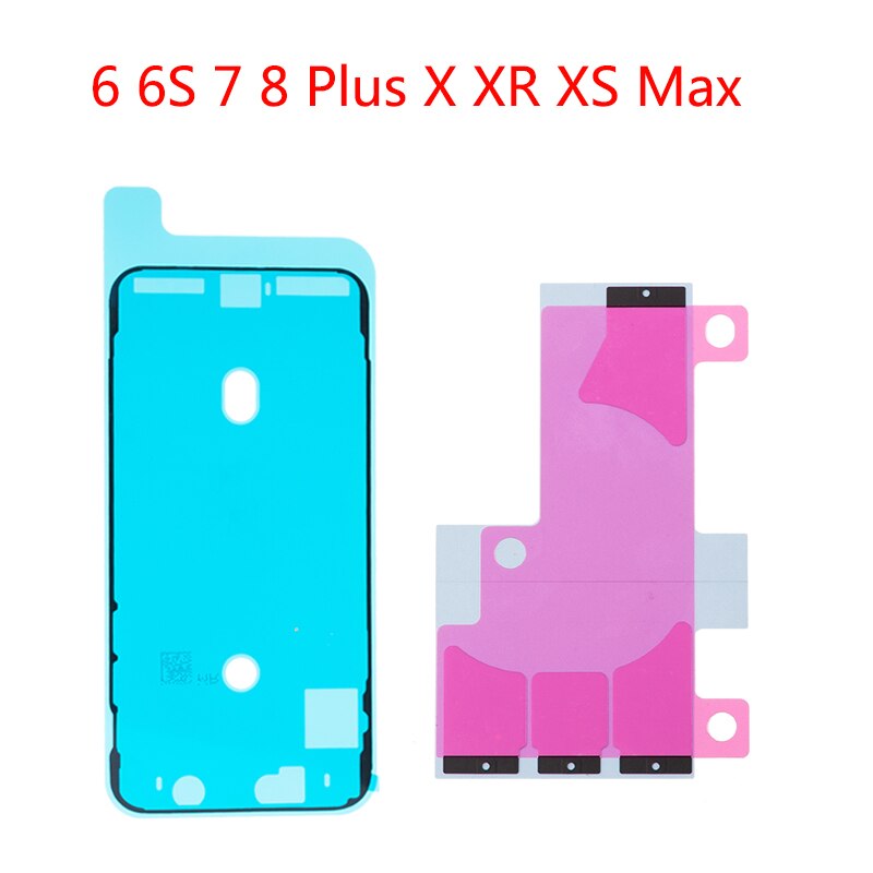 Geschikt Voor Iphone 6 6S 7 8 Plus X Xr Xs Max Lcd-scherm Frame Frame Kit + Batterij sticker Waterdichte Lijm 1 Set