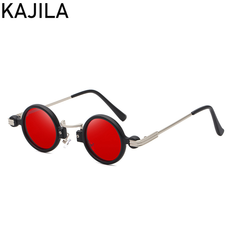 Vintage Small Round Steampunk Sunglasses Men Luxury Brand Punk Sun Glasses For Male Eyewear Shades Lentes De Sol: GRAY