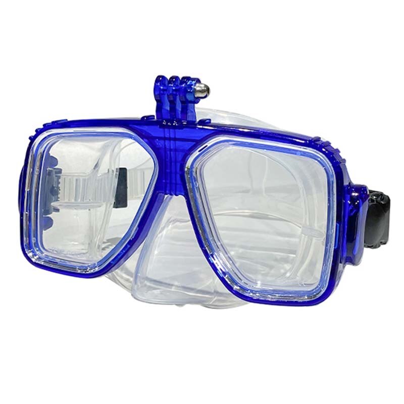 Equipo de buceo con soporte de cámara para GoPro, máscara subacuática, gafas para adultos y adolescentes,: blue