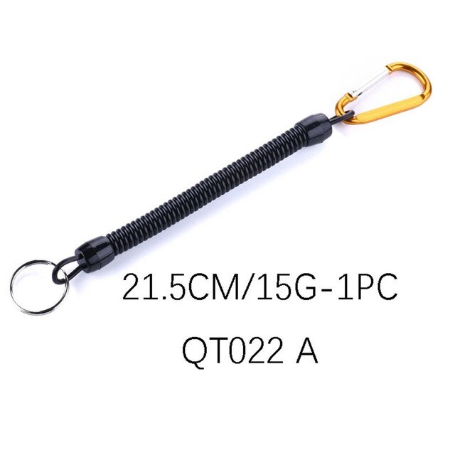 Vissen Equippment Beveiliging Sleutelhanger Houder 21.5Cm Veiligheid Coil Karabijnhaak Touw Tool Veiligheidsgordel Clip Haak Voor Vissen Tools: Gold