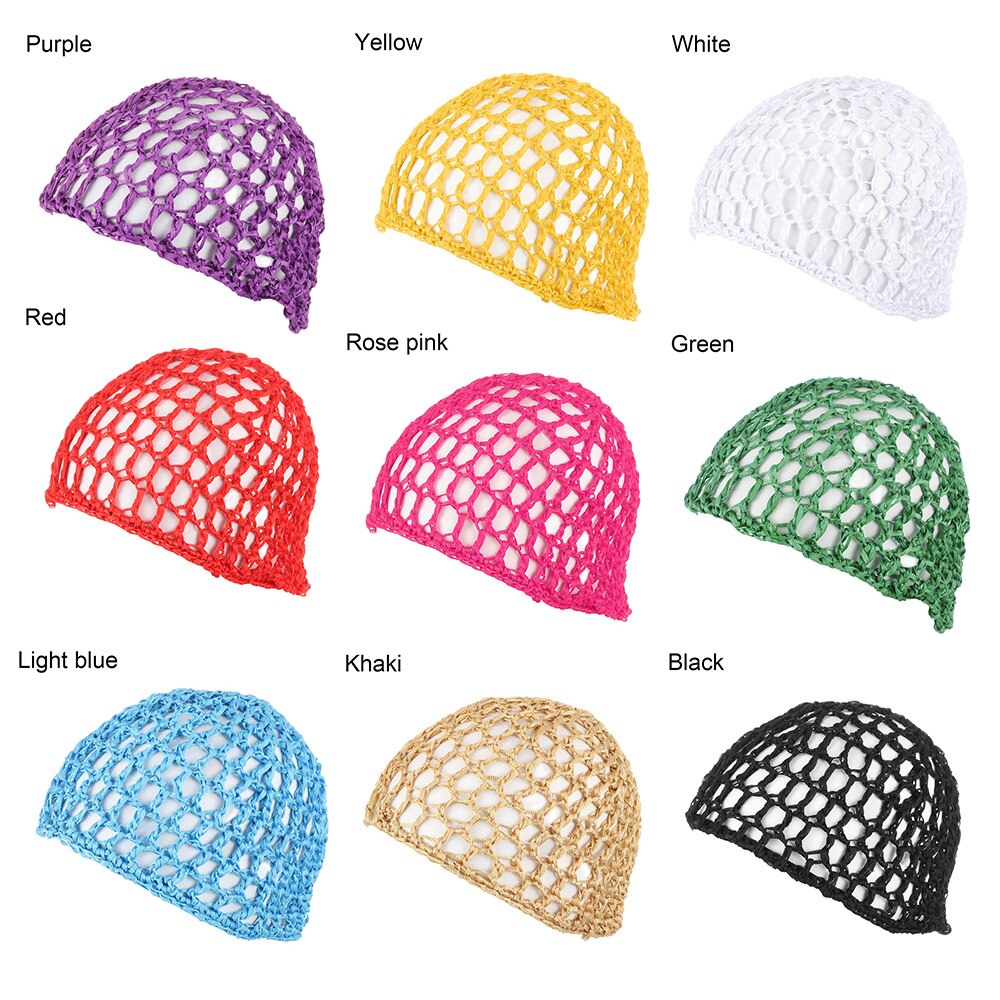 Gorro de malla de punto suave para el pelo, gorro de redecilla de rayón para el cuidado del cabello, turbantes de noche para dormir, accesorios de peinado, 1 unidad