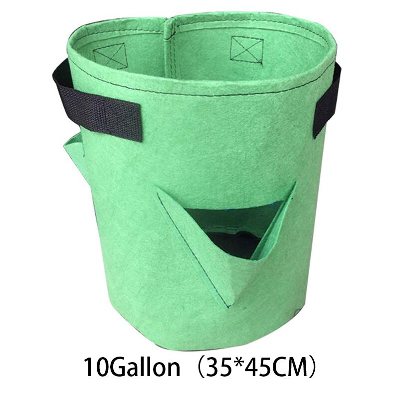Lot De 3 Sacs De Culture Réutilisables 40x30x20cm Pour Pommes De Terre, Tomates Et Légumes - Grand Sac à Plantes En Tissu Non Tissé Noir