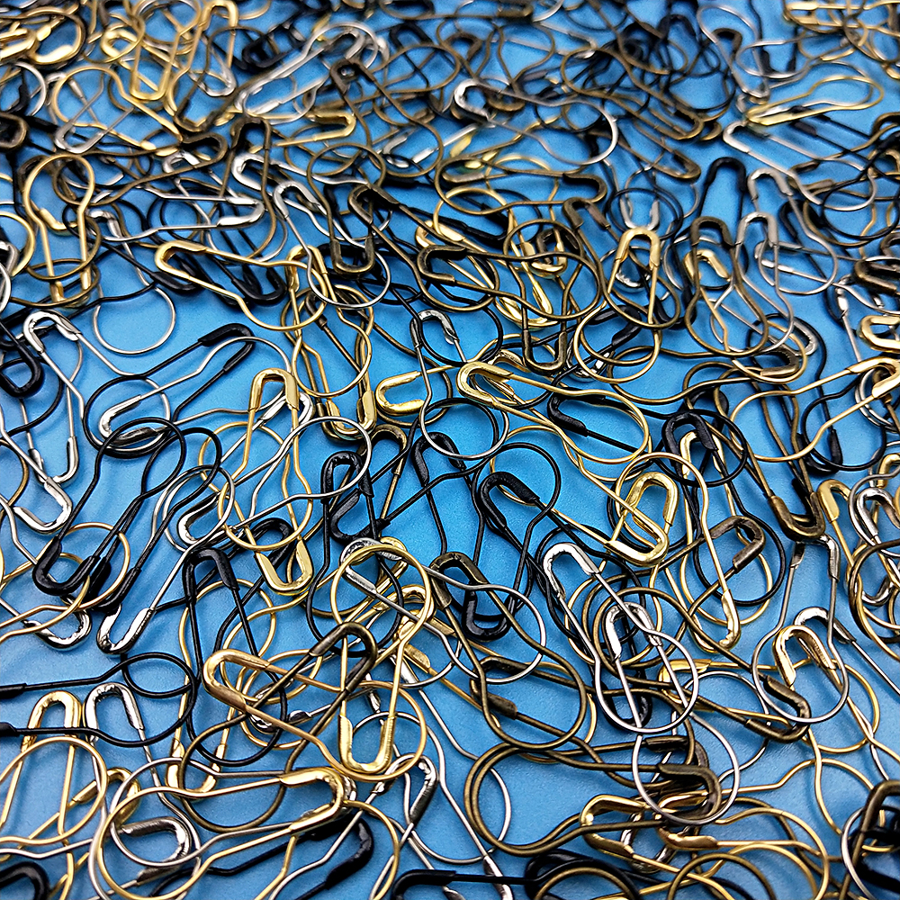 100 Stks/pak Kalebas Vorm Metalen Veiligheidsspelden Craft Clips Marker Tag Pin Diy Breien Kruissteek Houder Naaien Gereedschap Accessoires