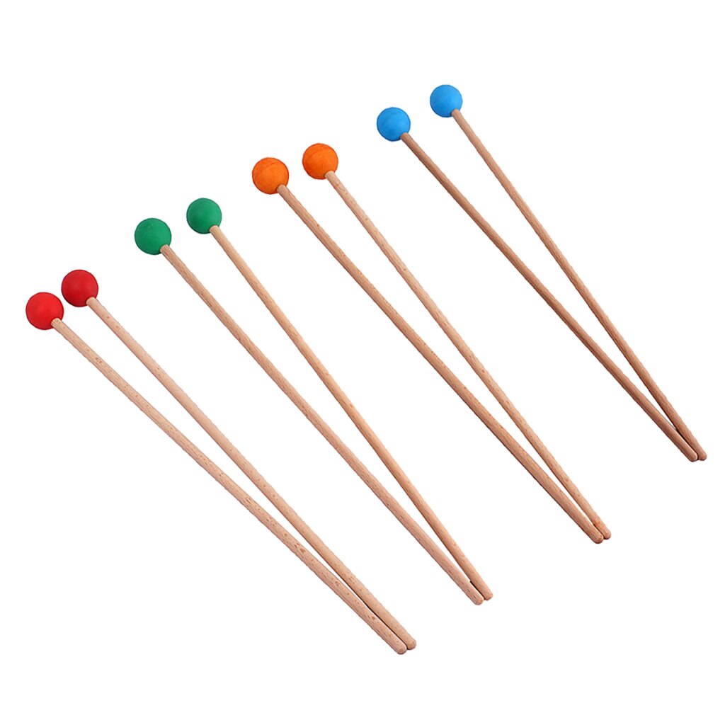 2pcs Xylophone Marimba Snare Mallet Drumsticks Percussion Parts Length 410mm Drum Accessories