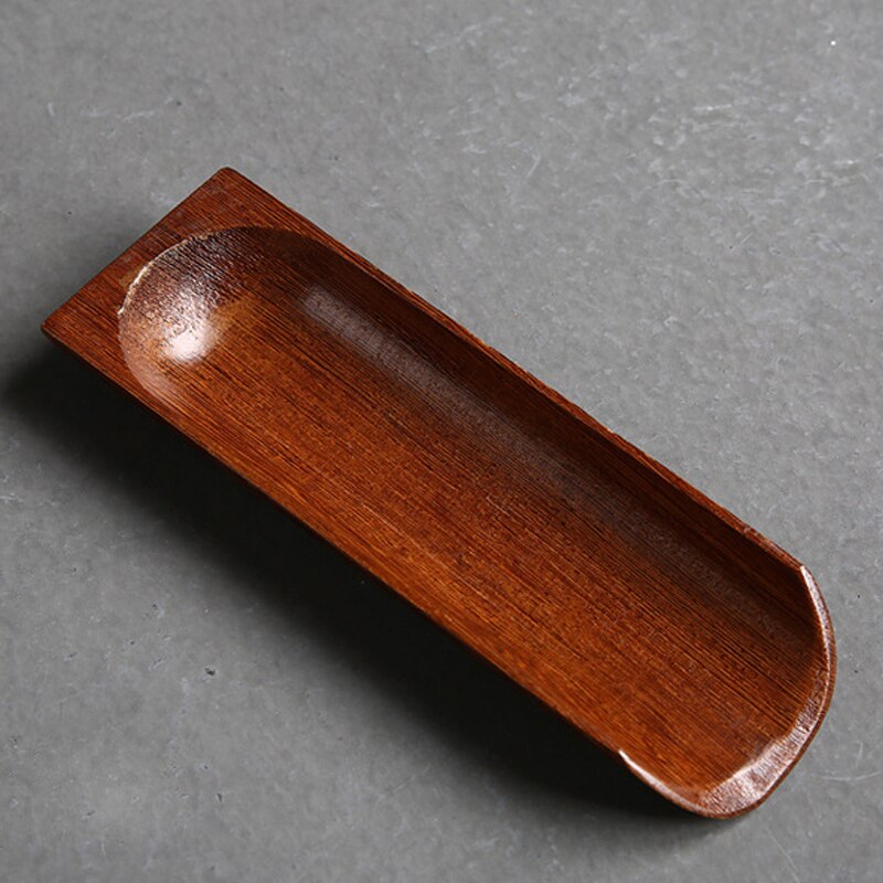 S /4 handgemaakte wengé houten cha dao theeclip + naald + schepje + cha he