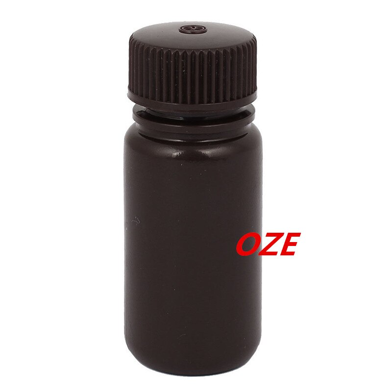 1PCS 60ml Plastic Wide Mouth Chemical Laboratory Reagent Bottle Sample Bottle Brown