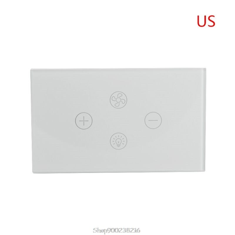 Smart Wifi Fan Light Switch EU/US Ceiling Fan Lamp Switch Hands-free Voice Control Timer Wireless Remote Control D24 20: W-US