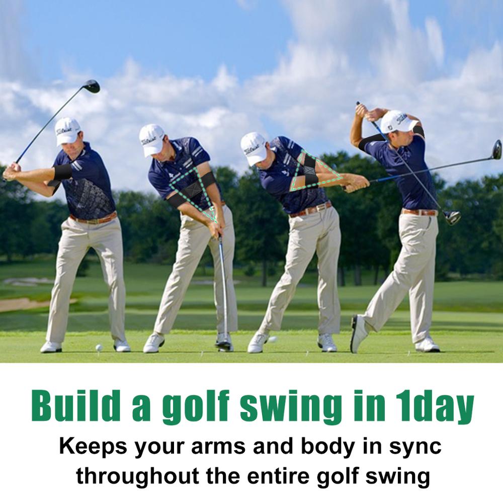 Hulpmiddel voor het trainen van de golfswing (2- pack), swingcorrigerende armband, golfswingtrainer, hulpmiddelen voor het corrigeren van de soepele swing voor beginnende golfers
