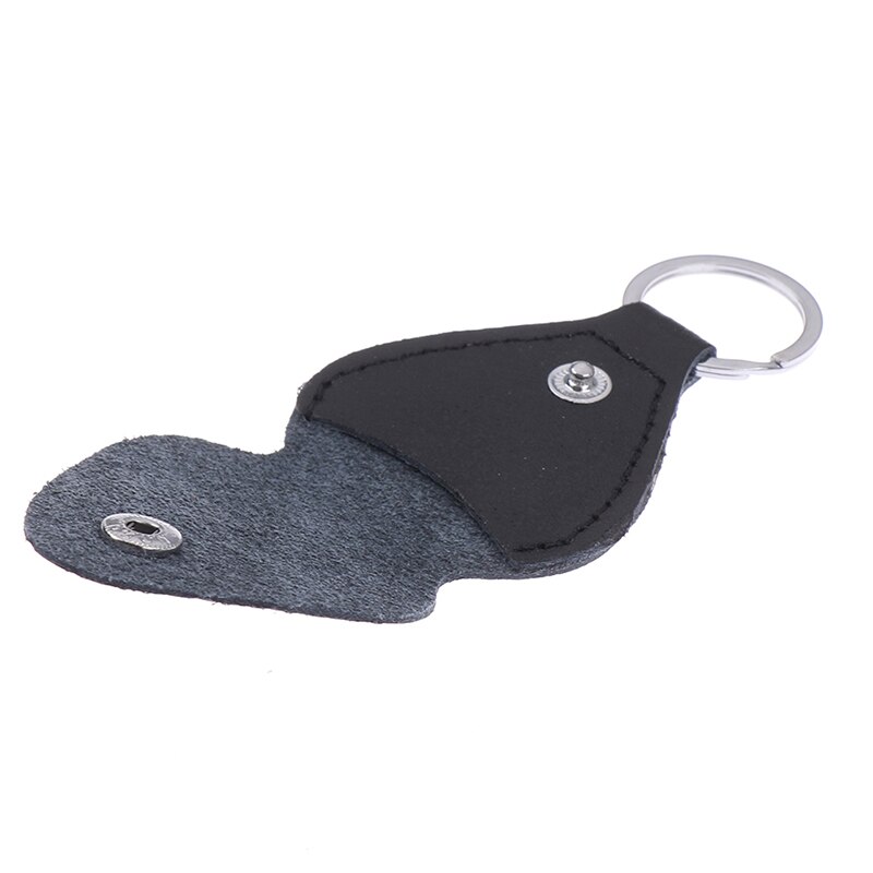 Porte-clés en cuir PU médiator porte-clé porte-clés Plectrums sac étui fournitures