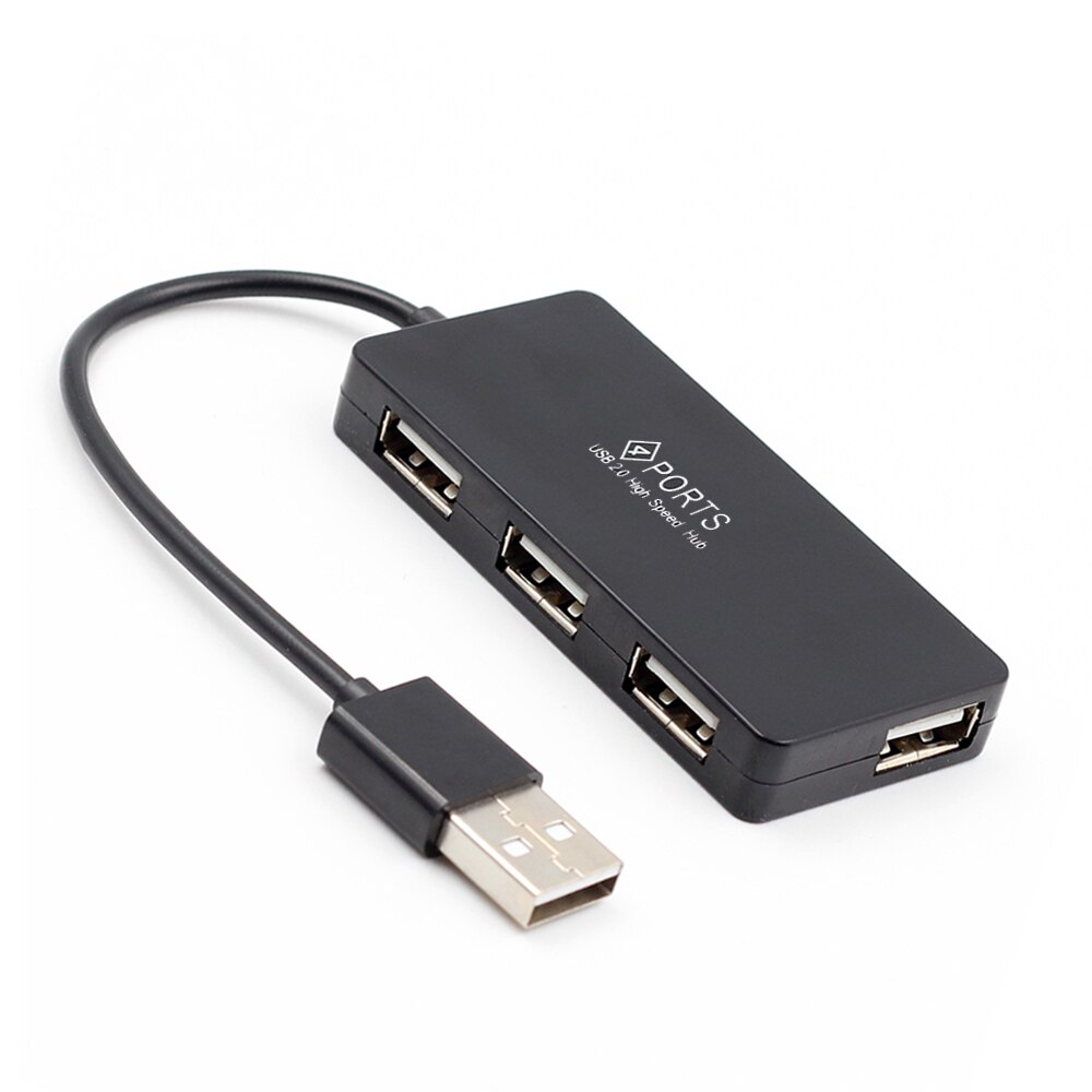 1PC High Speed USB 3.0 Hub External 4 Ports Adapter Splitter USB Expander Plug and Play For Laptop PC Computer Accessories: USB 2.0 Hub	Black