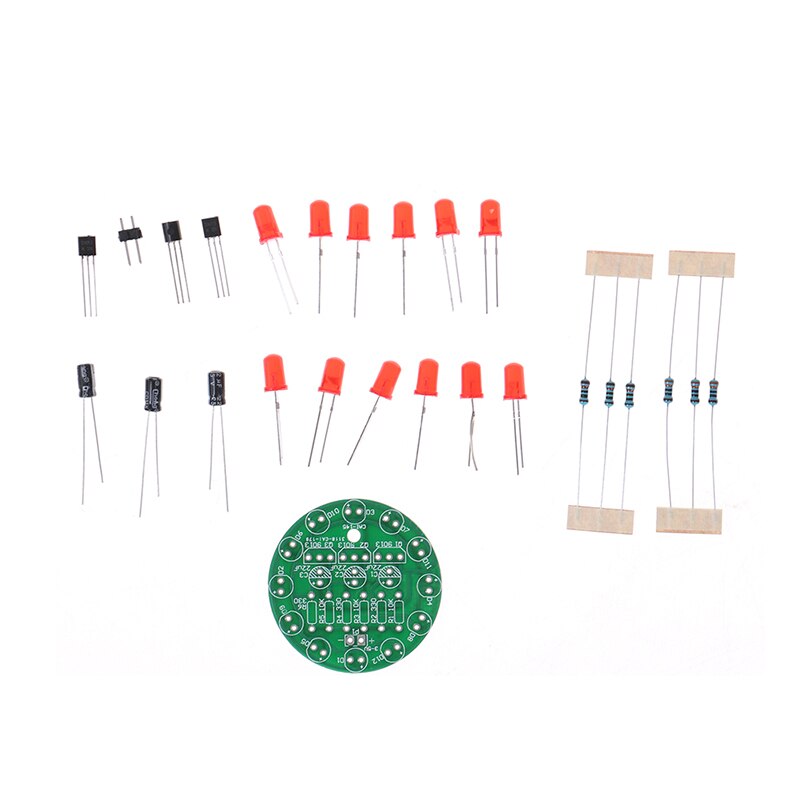 Kit électronique bricolage LED Kit de Production de lumière d'eau ronde pour la formation de compétences: Rouge