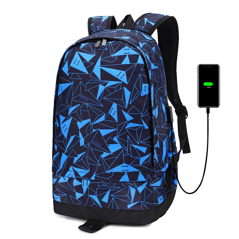Heren rugzak tas usb opladen slimme schooltas heren rugzak waterdichte reis computer student schooltas