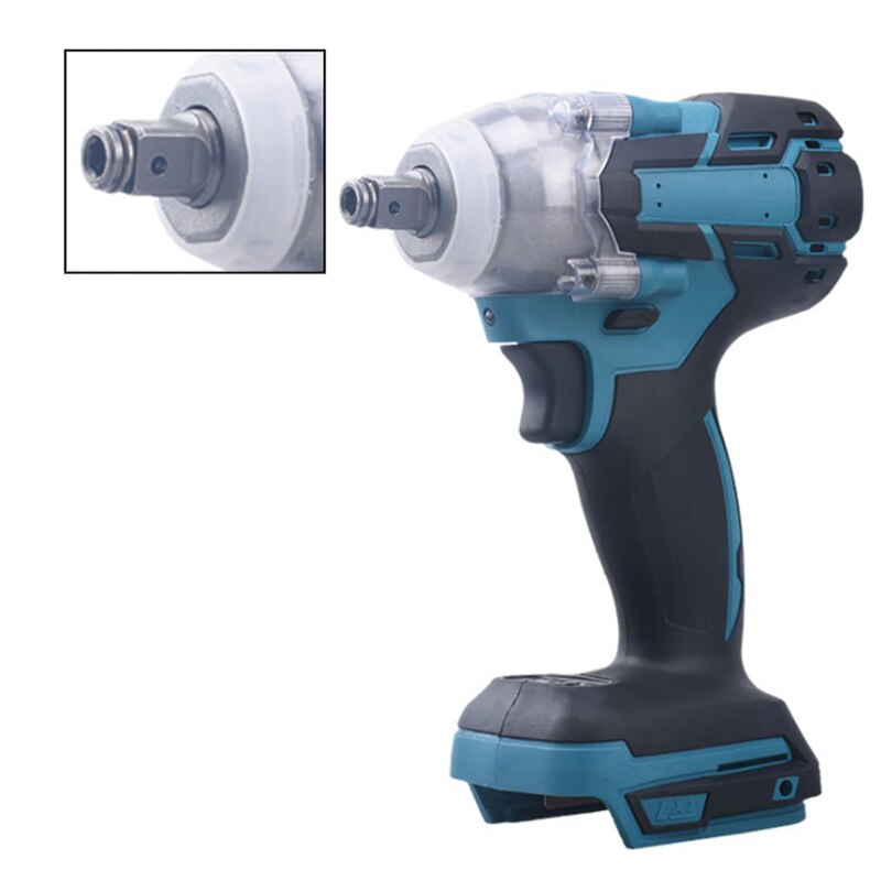 18V 520Nm Electric Impact Wrench Driver Cordless Brushless Wrench Screwdriver 1/2 Rechargeable Socket Wrench for Makita Battery: b