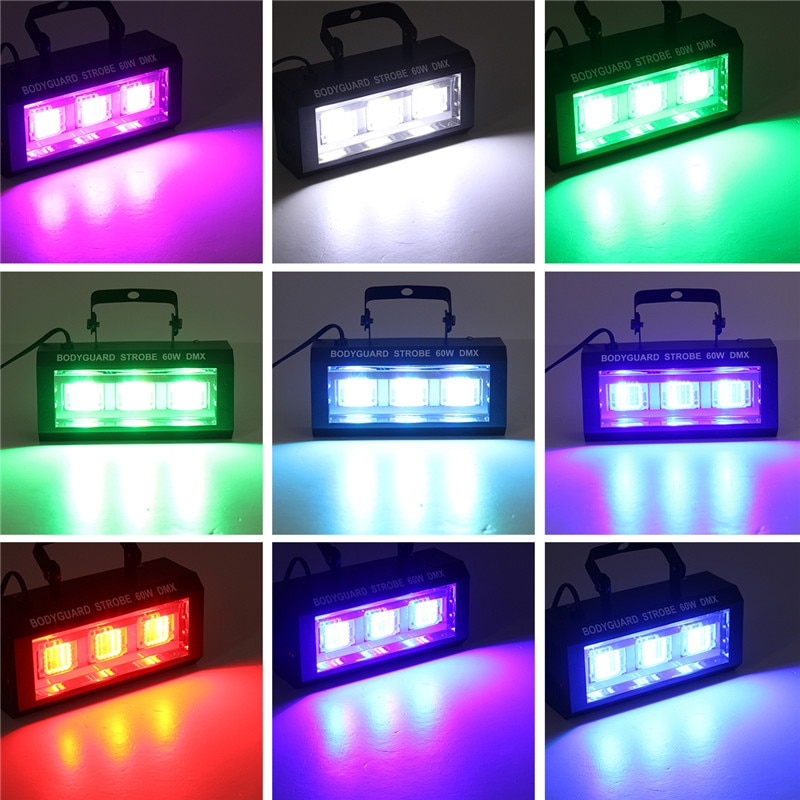40/60/80/100W DMX512 LED Strobe Flashing Lighting Bar Disco DJ KTV Sound Activated Lamp Effect Lighting US Plug