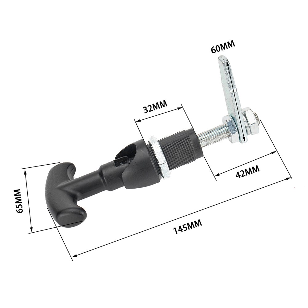 Handle Tool Box Lock Outdoor Anti-resistance Repairing Zinc Plated Foldable T Shape Parts for Trailer Camper RV Toolbox